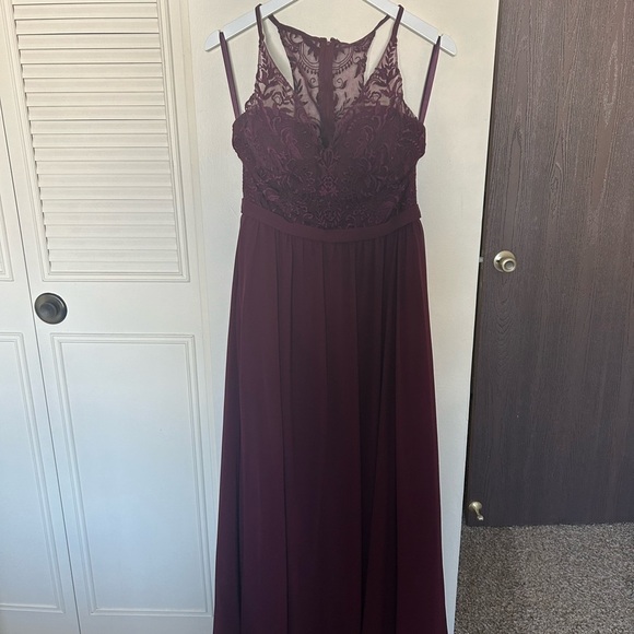 Kennedy Blue Dresses & Skirts - Kennedy Blue Bordeaux Style Iris Bridesmaid Dress Size 8 Wedding Formal
